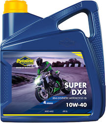 Putoline Super DX4 Semisintetic Ulei de motocicletă pentru motoare în patru timpi 10W-40 4lt