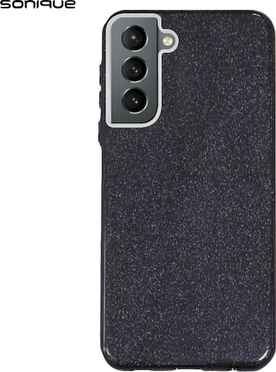 Sonique Shiny Back Cover Silicone Black (Galaxy S21 FE)