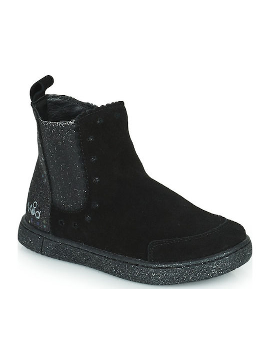 Blanou Ghete Copii din Suede cu Fermuar Negre
