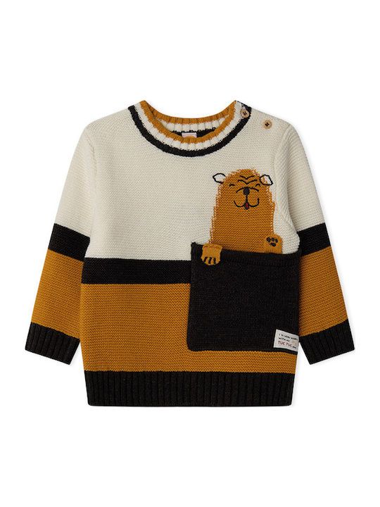 Kinderpullover Langarm Braun