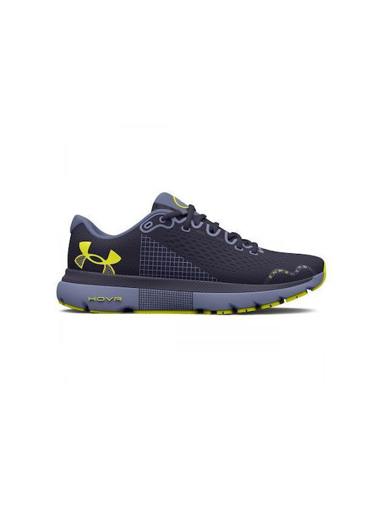 HOVR Infinite 4 Herren Sportschuhe Laufen Tempered Steel / Aurora Purple / Yellow Ray