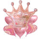 Set von 6 Ballons Folie Rosa Herzen