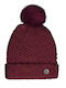 Kids Beanie Knitted Burgundy