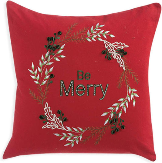 Nef-Nef Homeware Perna Decorativă de Crăciun Tiffani Pătrat Roșu 45x45buc