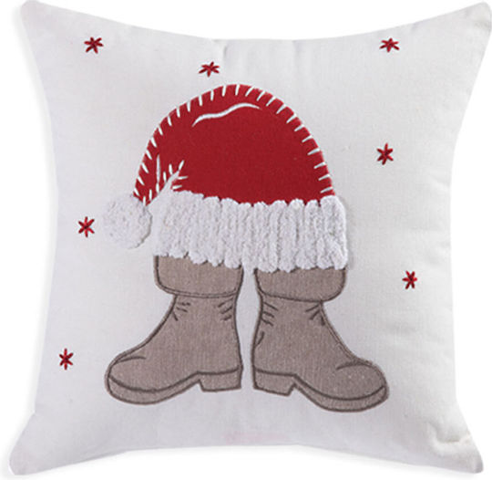 Nef-Nef Homeware Christmas Decorative Pillow Tiffani Square White 30x30cm