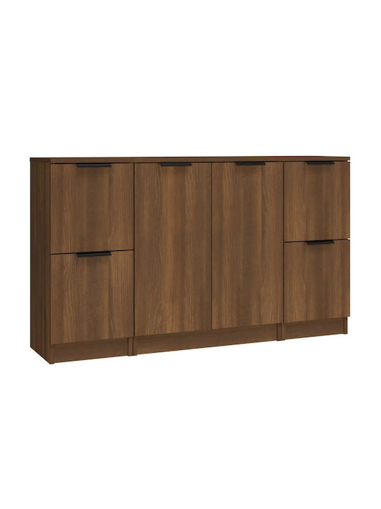 Sideboard Wooden Καφέ Δρυς 120x30x70cm