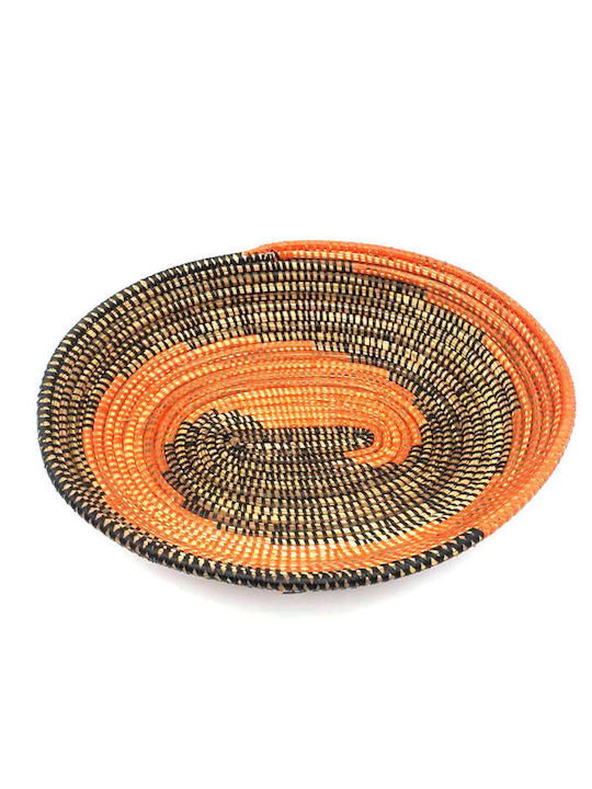 Wicker Bread Basket Multicolour 32x27x8cm