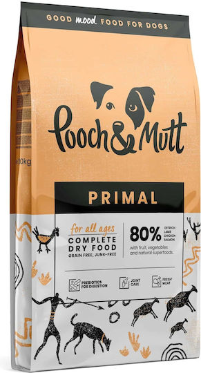 Pooch & Mutt Primal 10kg Ξηρά Τροφή Σκύλων χωρίς Σιτηρά με Αρνί
