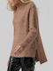 Vero Moda Women's Long Sleeve Sweater Turtleneck Brown