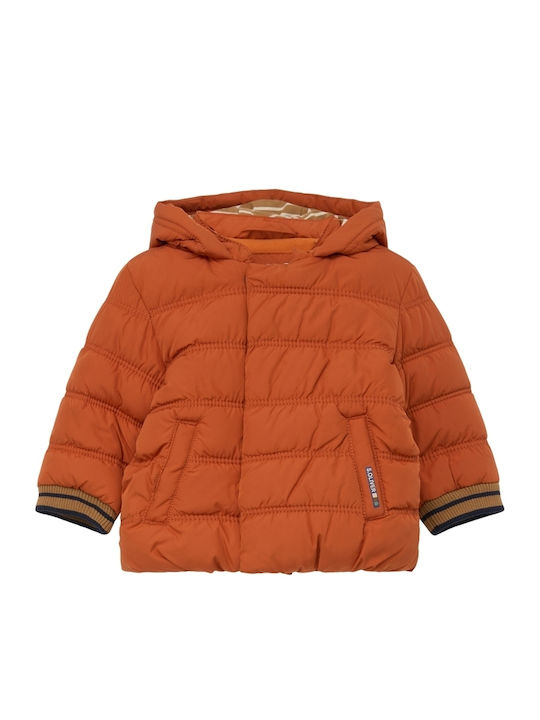Kids' Quilted Jacket Short with Lining & Hood Orange