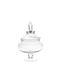 Iliadis Vintage Glass Sweet Jar with Lid and Foot Transparent 12x12x23cm
