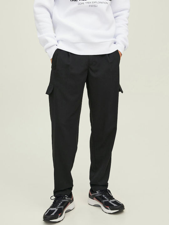 Pantaloni Bărbați Cargo Elastic Regular Fit Negru