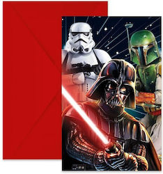 Invitations Star Wars Star Wars Galaxy 6pcs 93957Invitations