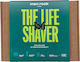 Men Rock The Life Shaver cu Cremă de ras 100ml, perie de ras 1 buc, bază de suport pentru perie 1 buc, ață dentară 1 buc și lame de ras de rezervă 5 buc Lime sicilian