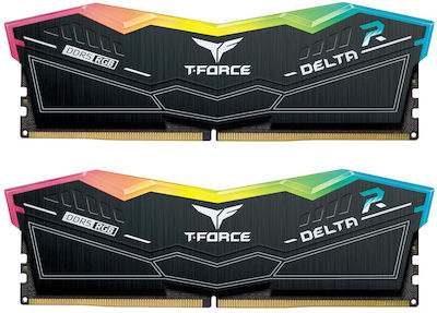 TeamGroup T-Force Delta RGB 32GB DDR5 RAM με 2 Modules (2x16GB) και Ταχύτητα 7200 για Desktop