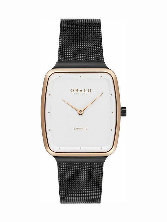 Obaku Tern Lille Women's Watch with Black Metal Bracelet