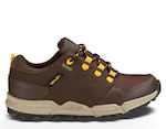 Teva Kids Waterproof Leather Hiking Shoes Chocolate / Yellow