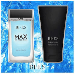 Bi-es Max Ice Freshness Herren Set mit Eau de Toilette 2Stück Bi-es Max Ice Freshness Herren Set mit Eau de Toilette 2Stück