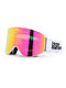Horsefeathers Edmond Ski- und Snowboardbrille für Erwachsene in Weiß mit rosafarbenem Spiegelscheibenglas