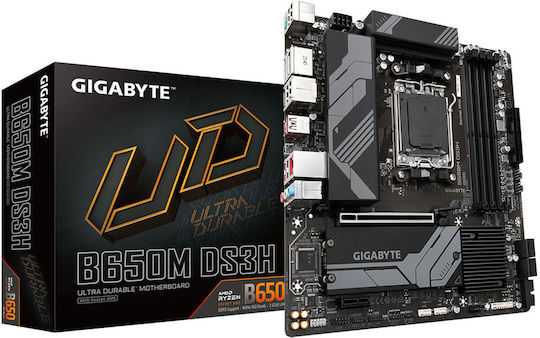 Gigabyte B650M DS3H Дънна платка Micro ATX с AMD AM5 Сокет