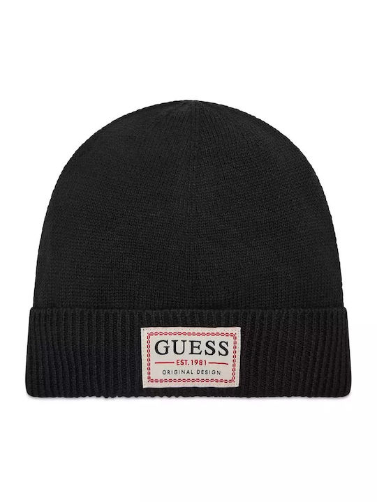 Guess Beanie Männer Beanie Gestrickt in Schwarz Farbe