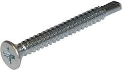 Fisco Selbstschneidend Bohrschraube Kreuzschlitz Metallisch mit Durchmesser M4.8 und Länge 75mm Fisco Selbstschneidend Bohrschraube Kreuzschlitz Metallisch mit Durchmesser M4.8 und Länge 75mm
