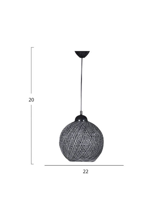 HomeMarkt Adjustable Pendant Light Gray Boho wi...