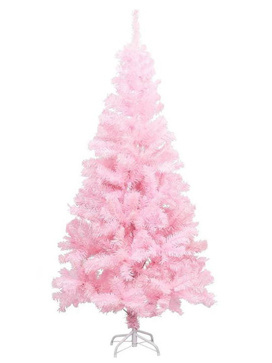 Χριστουγεννιάτικο Δέντρο Τεχνητό Ροζ 210εκ με Μεταλλική Βάση