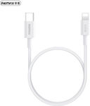 Remax RC-C026 Geflochten USB-C zu Lightning Kabel Weiß 1m