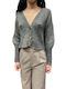 Only Women's Knitted Cardigan with Buttons Grey Melange
