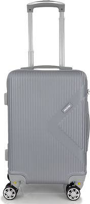 Playbags PS828 Cabin Travel Suitcase Hard Silver with 4 Wheels Height 52cm. ps828-18