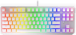 Endorfy Thock TKL Pudding Tastatură Mecanică de Gaming Fără cheie cu Kailh Red întrerupătoare și iluminare RGB Onyx White