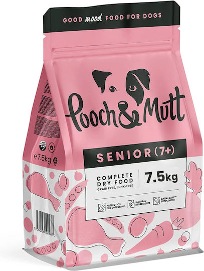 Pooch & Mutt Senior (7+) 7.5kg Ξηρά Τροφή χωρίς Σιτηρά για Ηλικιωμένους Σκύλους με Κοτόπουλο