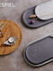 Espiel Oval Porcelain Decorative Platter Gray 25x15x2cm