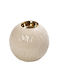 Espiel Candle Holder suitable for Tealights Ceramic in White Color 10x10x8cm 1pcs
