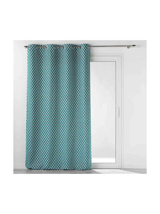 Vorhang mit Grommets L-C Mariella Petrol Blau 1...
