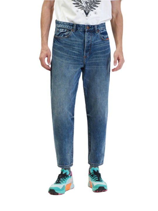 Men's Elastic Blue Jeans Pants