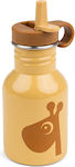 Done by Deer Kids Stainless Steel Water Bottle Raffi Mustard Orange 350ml