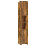 vidaXL Wall Hung Cabinet Bathroom Column Cabinet L30xD30xH183.5cm Oak