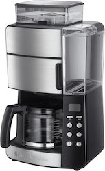 Russell Hobbs Grind & Brew Προγραμματιζόμενη Καφετιέρα Φίλτρου 1000W Silver