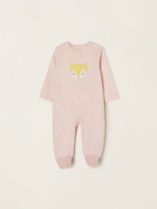 Zippy Baby Bodysuit Set Long-Sleeved Velvet Pink