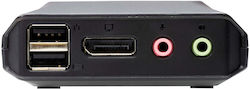 Aten 2-Port USB-C DisplayPort Hybrid Cable KVM Switch