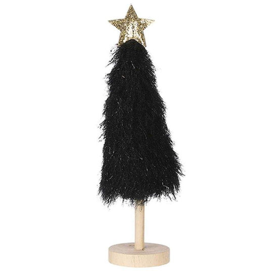 Christmas Decorative Illuminated Fabric Tree 40cm Battery Black