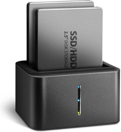 Axagon Докинг Станция За 2 Твърди Диска SATA 2.5" С Връзка USB 2.0 / USB 3.0 / USB 3.1 (ADSA-D25)