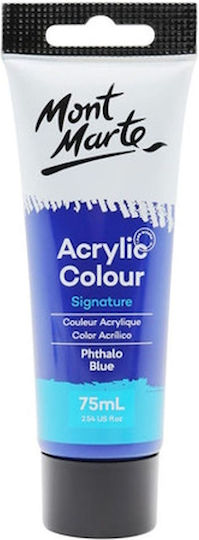 Mont Marte Signature Acrylic Colour Ακρυλικό Χρώμα Ζωγραφικής 20 Phthalo Blue 75ml