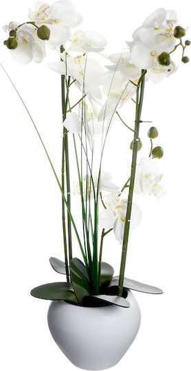 Artificial Plant in Pot Orchid White 56cm
