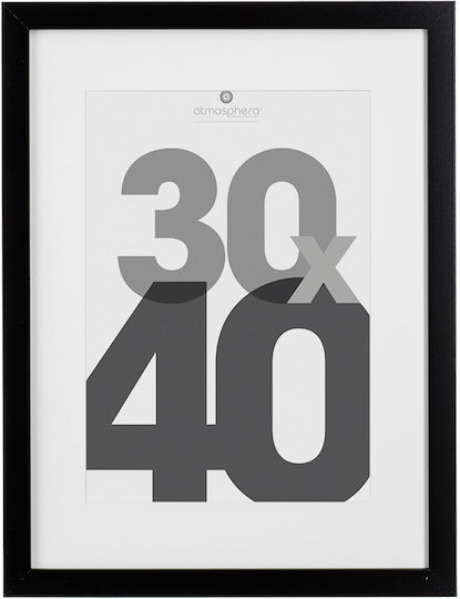 A-s Black Wooden Photo Frame with Black Frame
