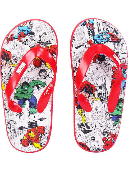 Παιδικές Σαγιονάρες Flip Flops Κόκκινες Avengers Marvel