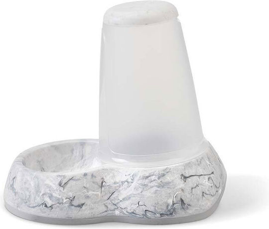 Savic Loop Marble Automatisch Kunststoff Schale mit Behälter Futter für Hund & Katze auf Basis von 3lt in Grau Farbe