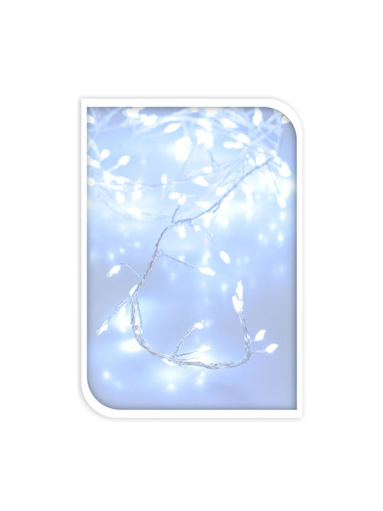 100 Λαμπάκια LED 1μ. Λευκά Μπαταρίας σε Σειρά